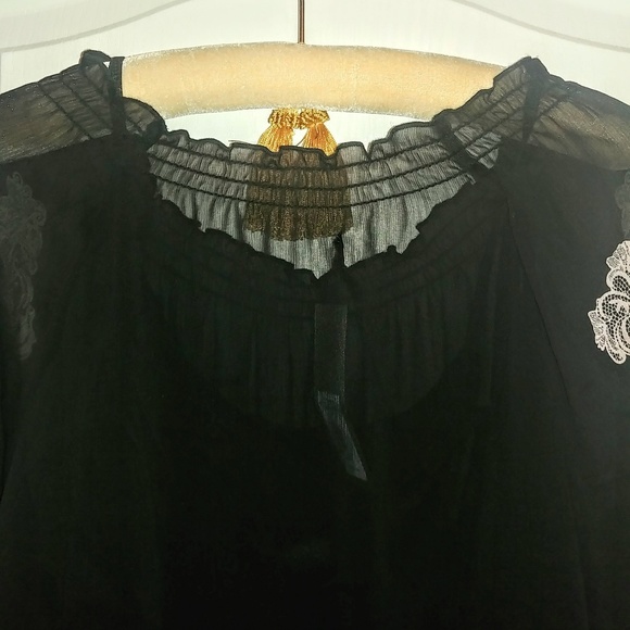 🔥NWT🔥Apt 9 sheer peasant top - Picture 5 of 8